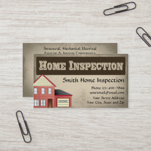 Carte de visite de l'inspecteur d'inspection à dom