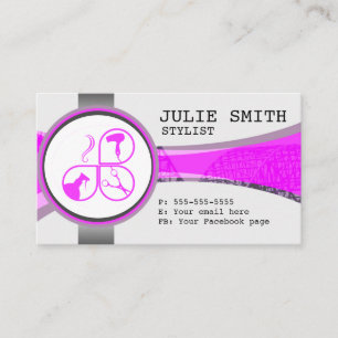 Carte de visite de liste de cheveux