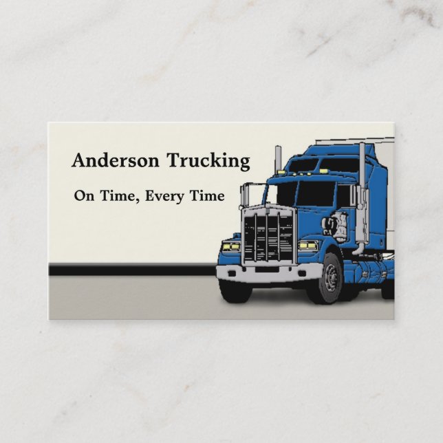 Carte de visite de livraison de semi-camions (Devant)