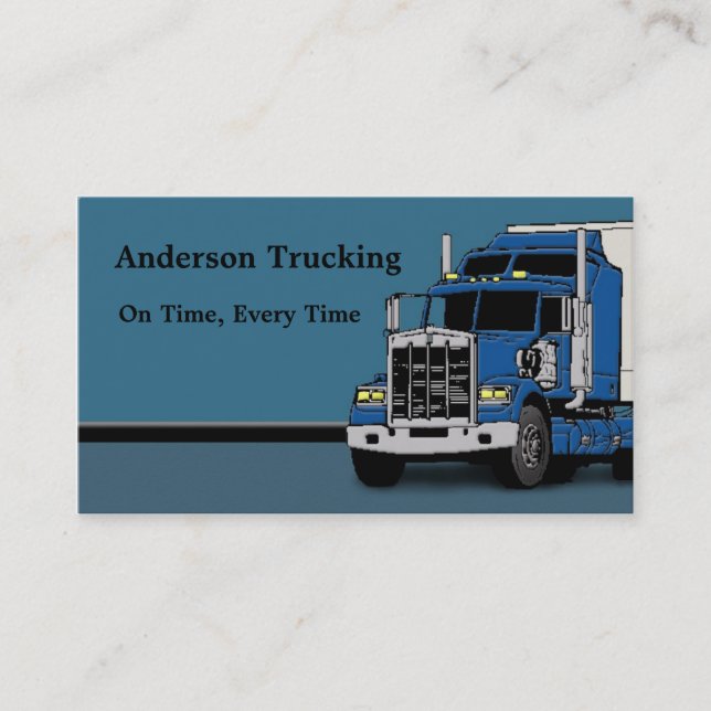 Carte de visite de livraison de semi-camions (Devant)