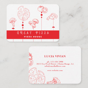 Carte de visite de livraison spéciale Pizza