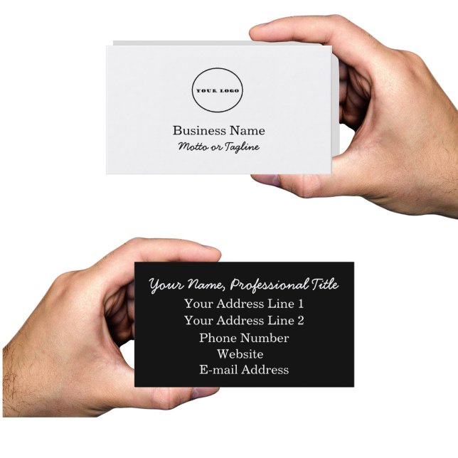 carte de visite de logo ajouter votre logo cartes  (Créateur téléchargé)