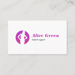 Carte de visite de logo d'agent de talent