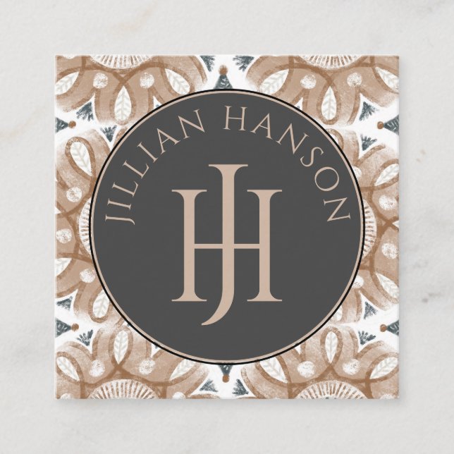 Carte de visite de logo géométrique monogramme Abs (Devant)