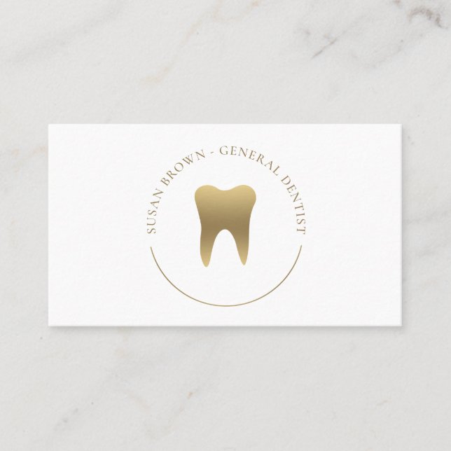 Carte de visite de logo Gold Dental (Devant)