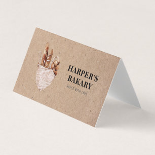 Carte de visite de logo professionnel de boulanger