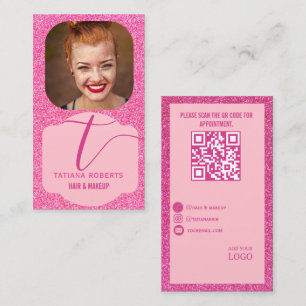 Carte de visite de logo QR moderne