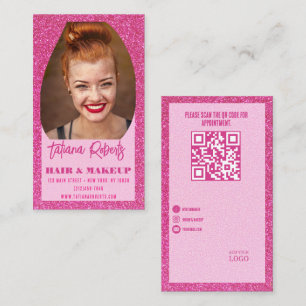 Carte de visite de logo QR moderne