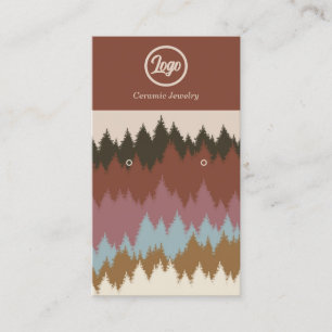 Carte de visite de logo Retro Forest Earring
