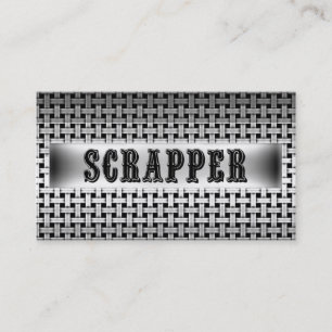 Carte de visite de look de métal de scrapper