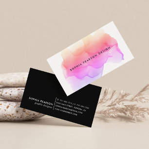 Carte de visite de lot d'aquarelle moderne