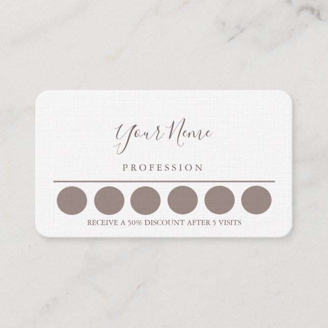 Carte de visite de loyauté (Devant)