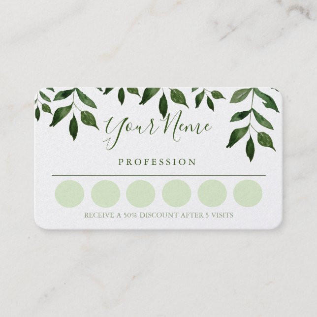 Carte de visite de loyauté (Devant)