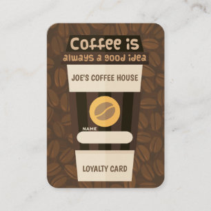 carte de visite de loyauté du café