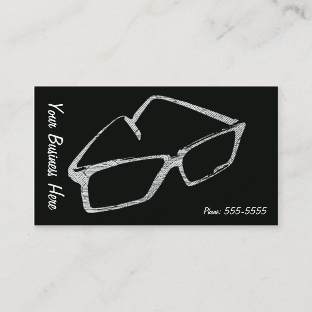 Carte de visite de lunettes de vue rétro (Devant)