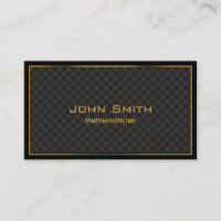 Carte de visite de luxe de mathématicien de