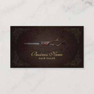 Carte de visite de luxe de salon de coiffeur de