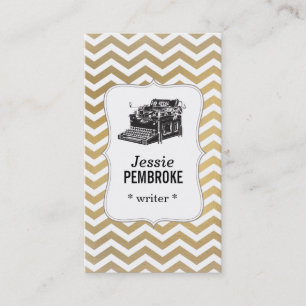 Carte de visite de machine à écrire - aluminium 