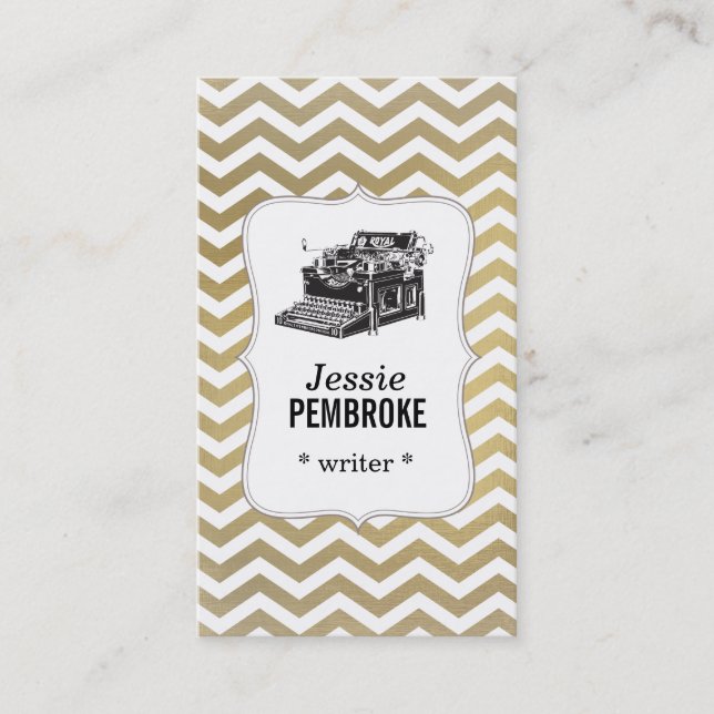 Carte de visite de machine à écrire - aluminium de (Devant)