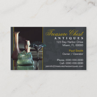 Carte de visite de magasin d'antiquités