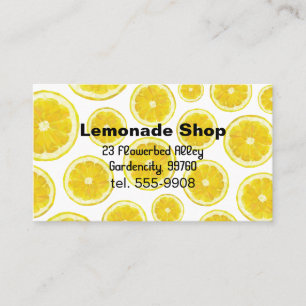 Carte de visite de magasin de limonade. Fruit