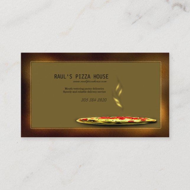 Carte de visite de magasin de pizza (Devant)