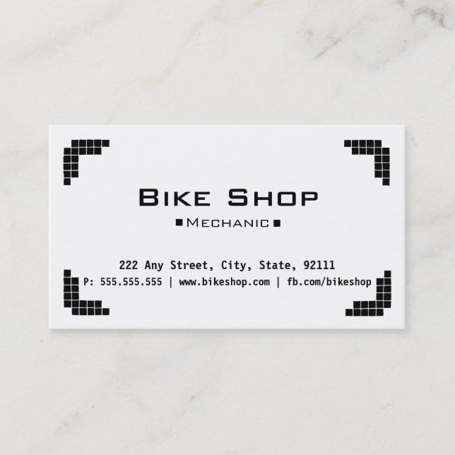 Carte de visite de magasin de vélo (Devant)