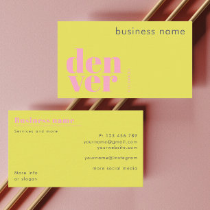 Carte de visite de magasin d'entreprise de Denver