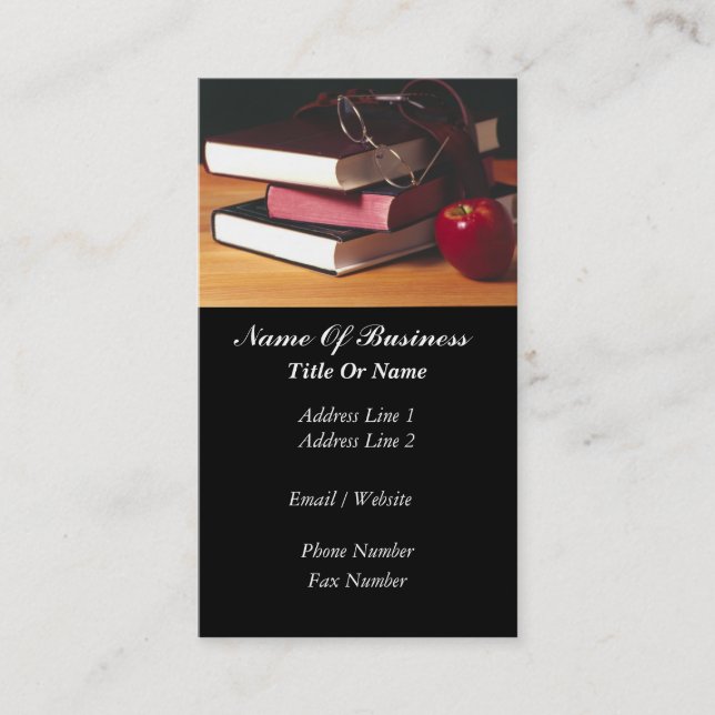 Carte de visite de maître d'école (Devant)