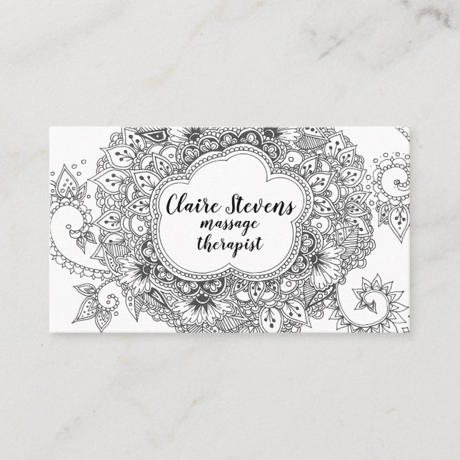 Carte de visite de mandala (Devant)