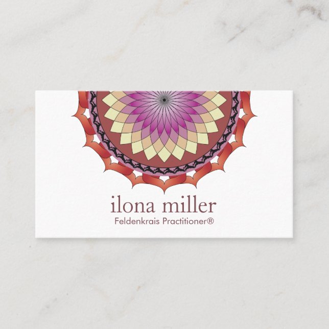 Carte de visite | de mandala de mouvement roulant (Devant)