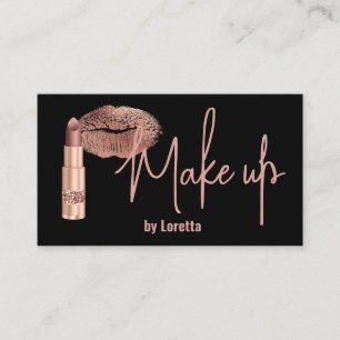 Carte de visite de maquillage beige noir