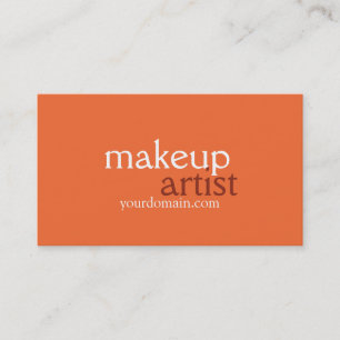 Carte de visite de maquillage beige orange Browny