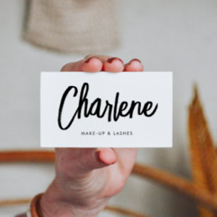 Carte de visite de maquillage d'artiste de script 
