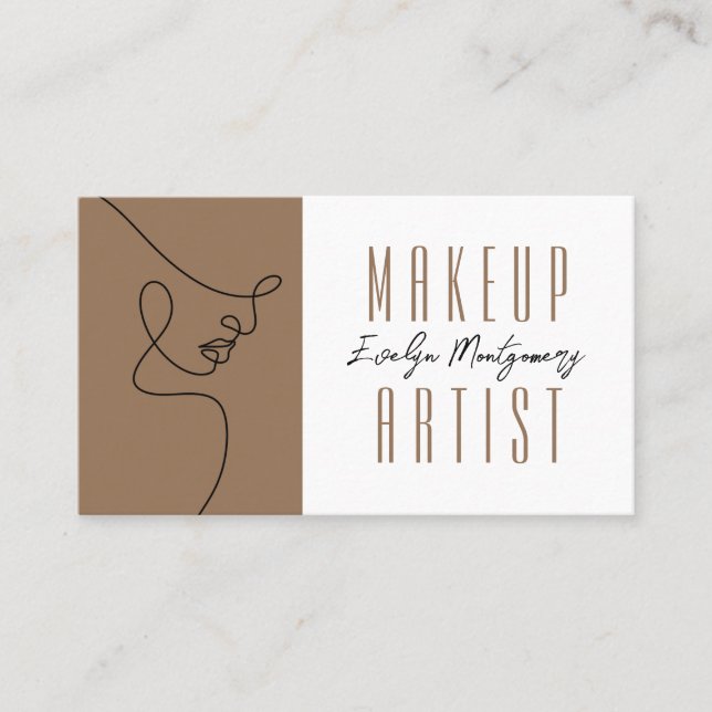 Carte de visite de maquillage de script QR Code no (Devant)