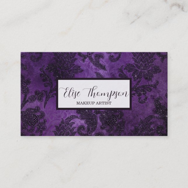 Carte de visite de maquillage Profond Violet Glam  (Devant)