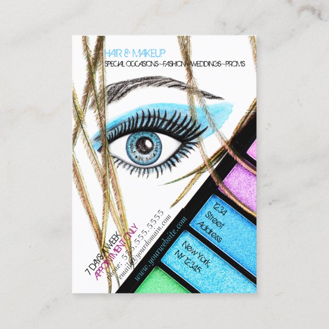 Carte de visite de maquilleur (Dos)