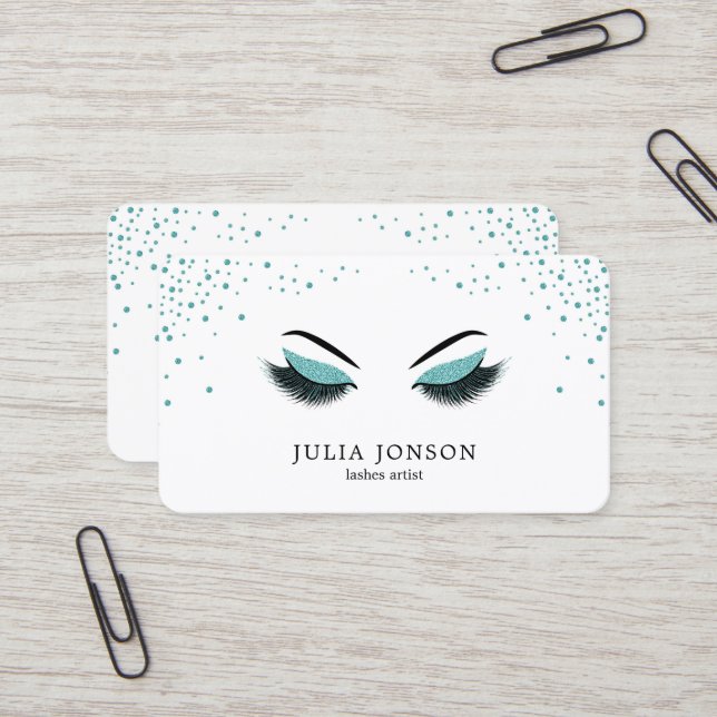 Carte de visite de maquilleur avec l'effet de (Devant/Arrière en situation)