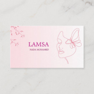 Carte de visite de maquilleur LAMSA | Élégant Rose