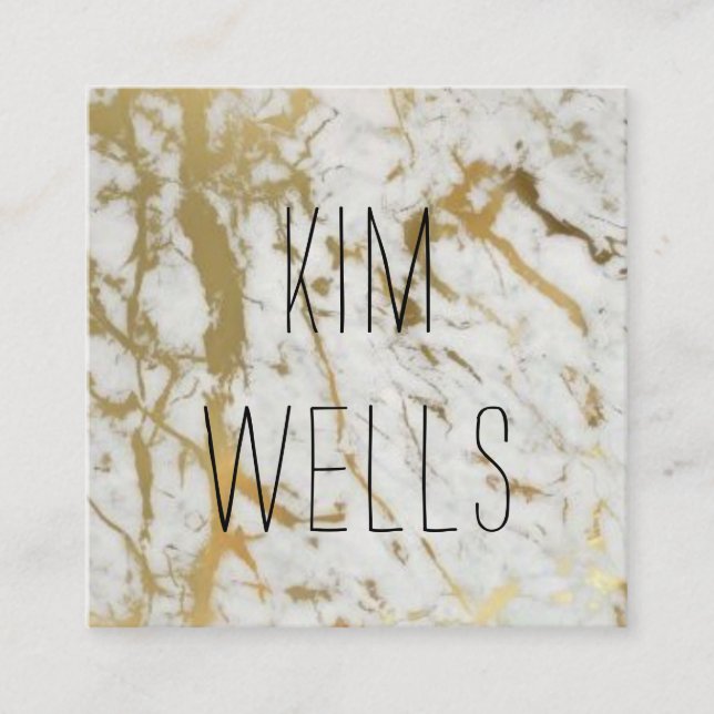 carte de visite de marbre d'or (Devant)