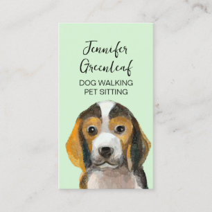 Carte de visite de marche de chien