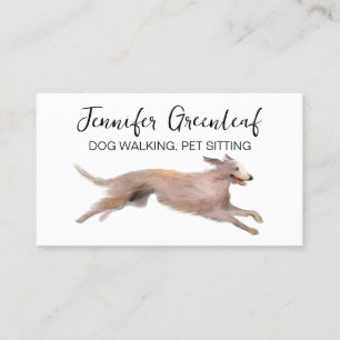 Carte de visite de marche de chien