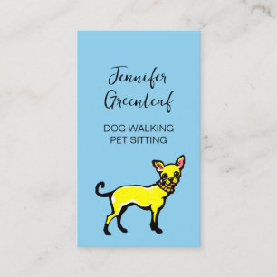 Carte de visite de marche de chien