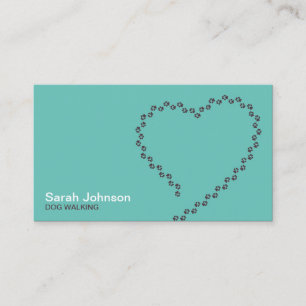 Carte de visite de marche de chien