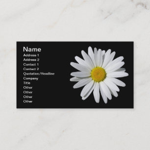 Carte de visite de marguerite blanche