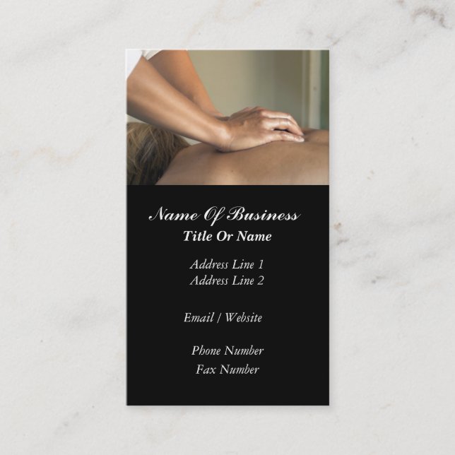 Carte de visite de massage (Devant)