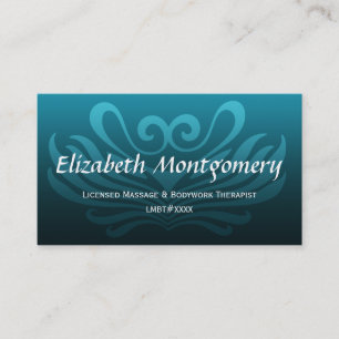 Carte de visite de massage professionnel bleu