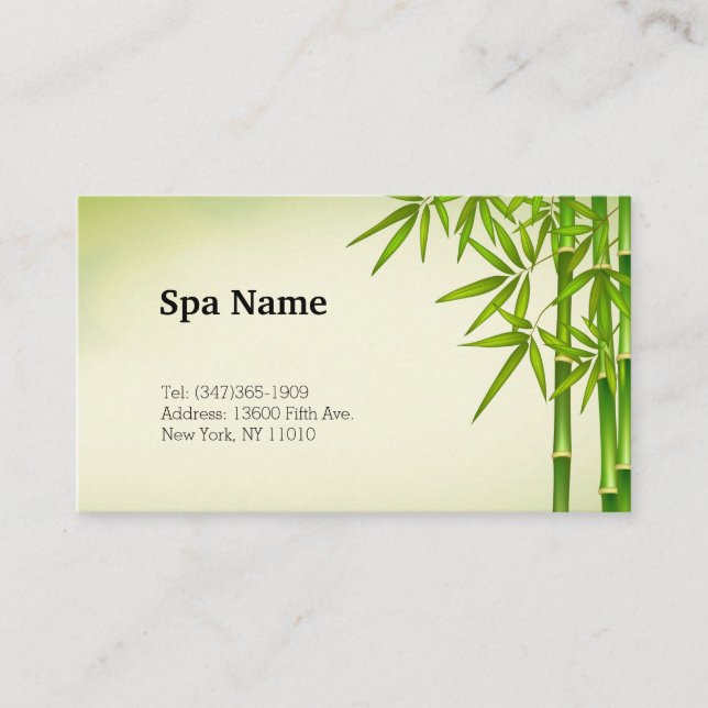 Carte de visite de massage spa (Devant)