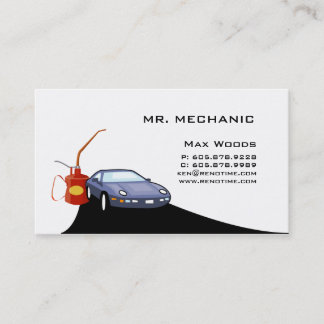 Carte de visite de mécanicien automobile