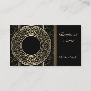 Carte de visite de médaillon d'or chic
